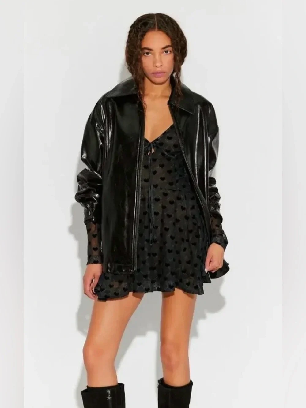 NWT Free People Sway With Me Flocked Mini Dress